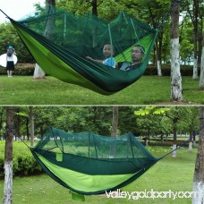 Army Green 2 Person Hanging Hammock Bed With Mosquito Net Parachute Cloth Hammock